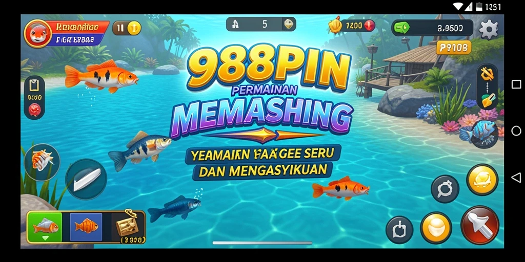 Tampilan layar dari gameplay memancing di 988SPIN yang menakjubkan.