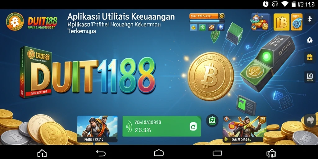 Tampilan utama aplikasi DUIT188 dengan fitur pengelolaan keuangan.