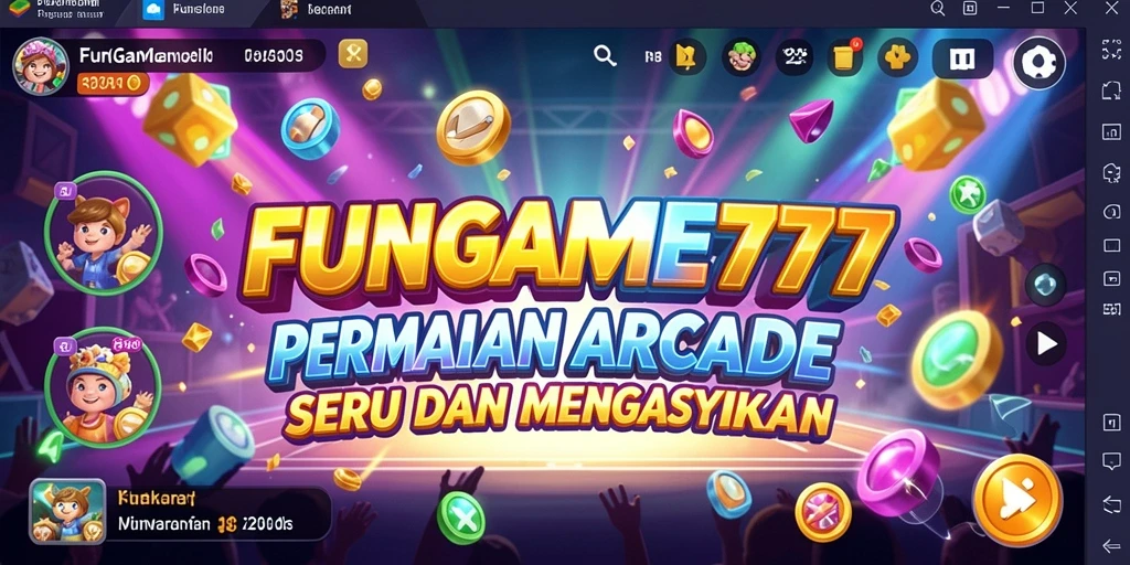 Screenshot gameplay FUNGame777 menampilkan aksi seru di dalam permainan Arcade.
