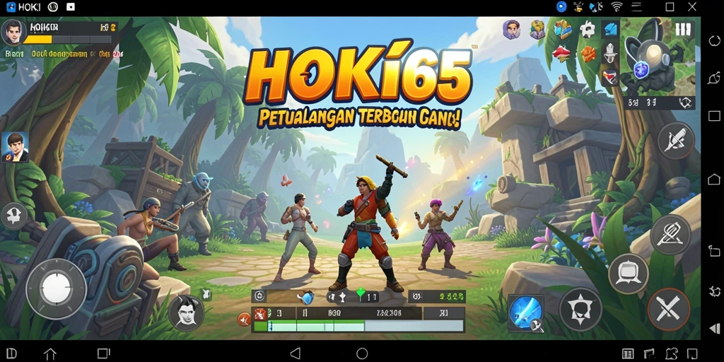 Screenshot gameplay HOKI65 menampilkan petualangan di dunia terbuka yang épik.