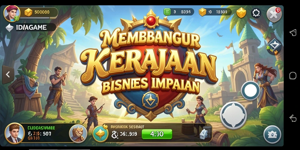 Screenshot menunjukkan gameplay seru dan strategi bisnis dalam IDAGAME.