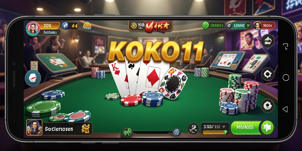Tampilan screenshot KOKO11 menampilkan gameplay seru Poker.
