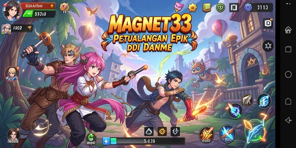Tampilan menakjubkan dari gameplay MAGNET33 di dunia anime.