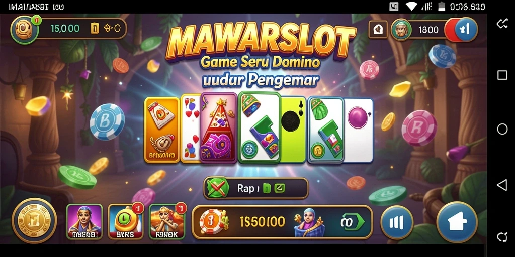 Tampilan gameplay seru dari MAWARSLOT di mana pemain menikmati domino.