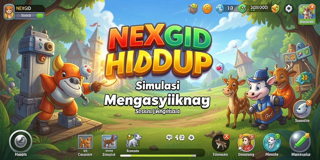 Screenshot gameplay NEXGID menampilkan interaksi karakter yang dinamis.