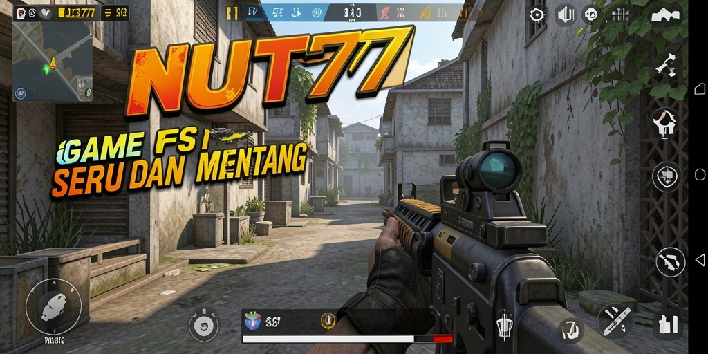 Screenshot menampilkan aksi seru di NUTS777 dengan gameplay FPS yang menarik.