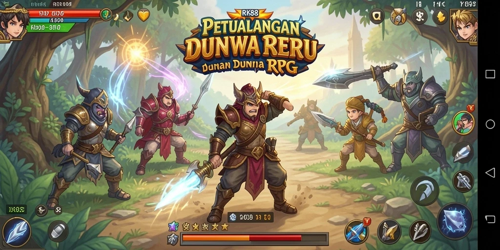 Tampilan gameplay seru dengan pertempuran dalam RK88.