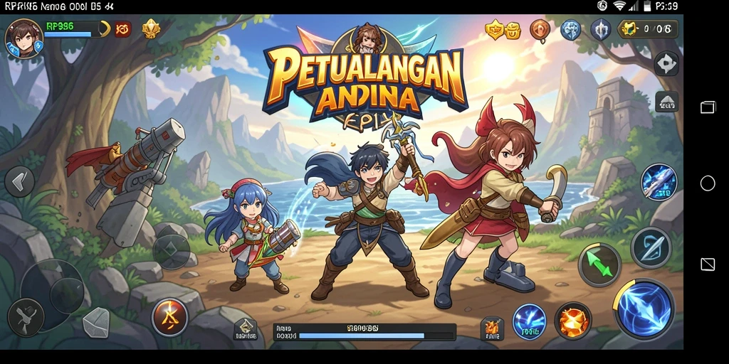 Screenshot gameplay RP886 menunjukkan aksi seru di dunia Anime.