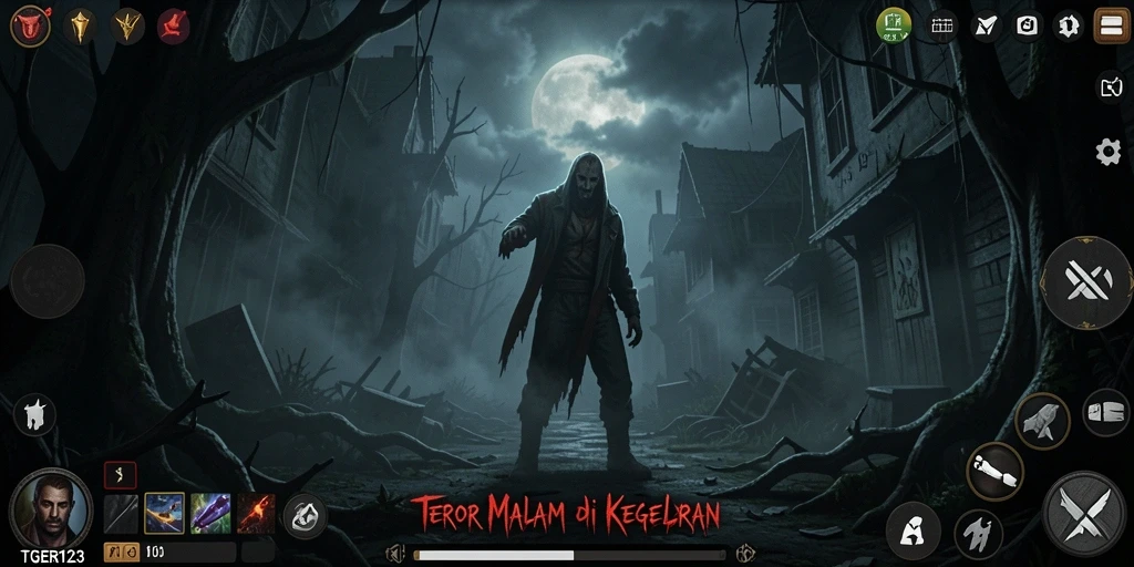 Tampilan gameplay menegangkan dari TGER123 yang memicu adrenalin.