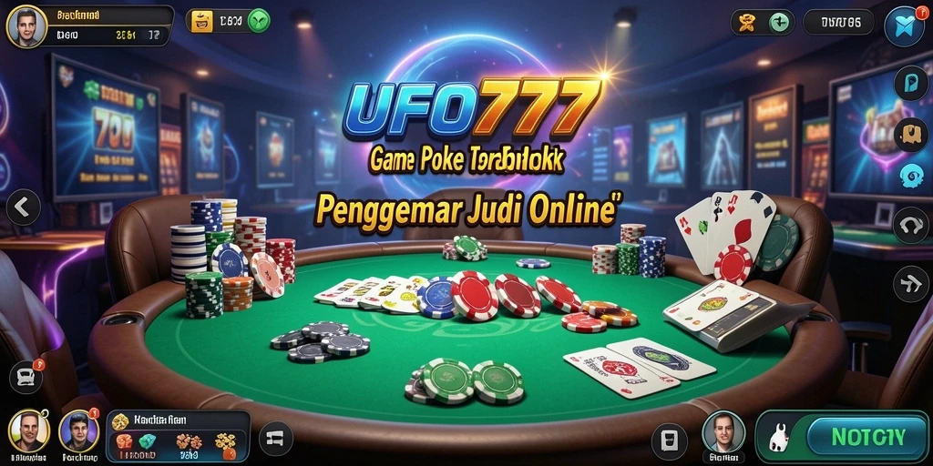 Tampilan gameplay Poker yang seru dan interaktif di UFO777.