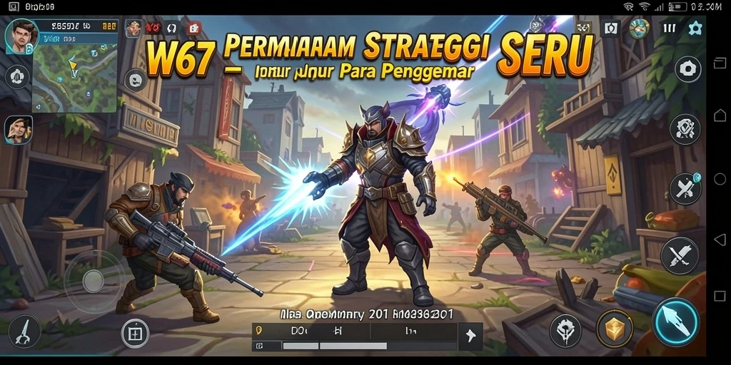 Tampilan gameplay W67 yang penuh tantangan dan strategi.
