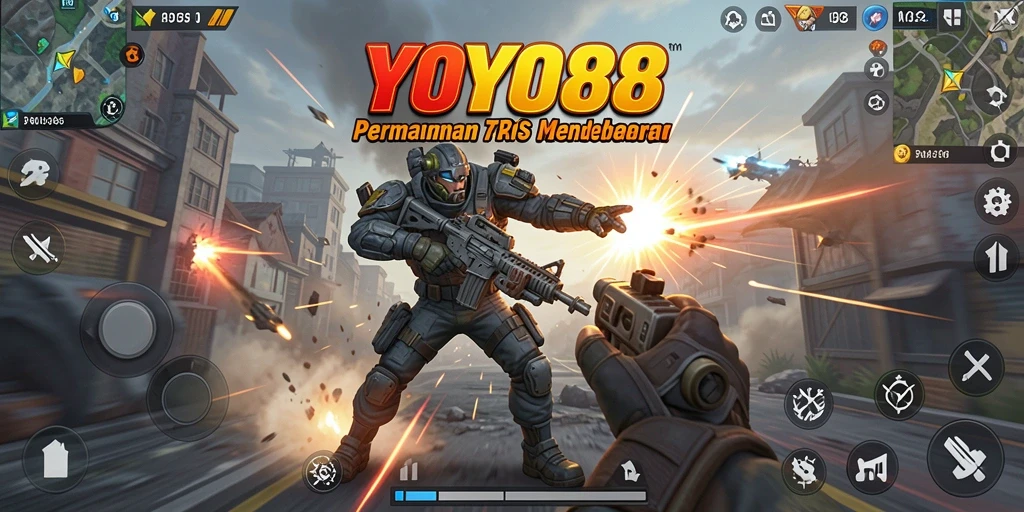 Tampilan gameplay mendebarkan dari YOYO88 dalam aksi multiplayer.